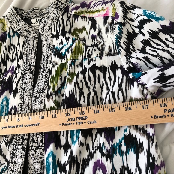 Silk Land collection blazer women’s Sz S multicolor ling sleeve 100% cotton - Picture 6 of 11